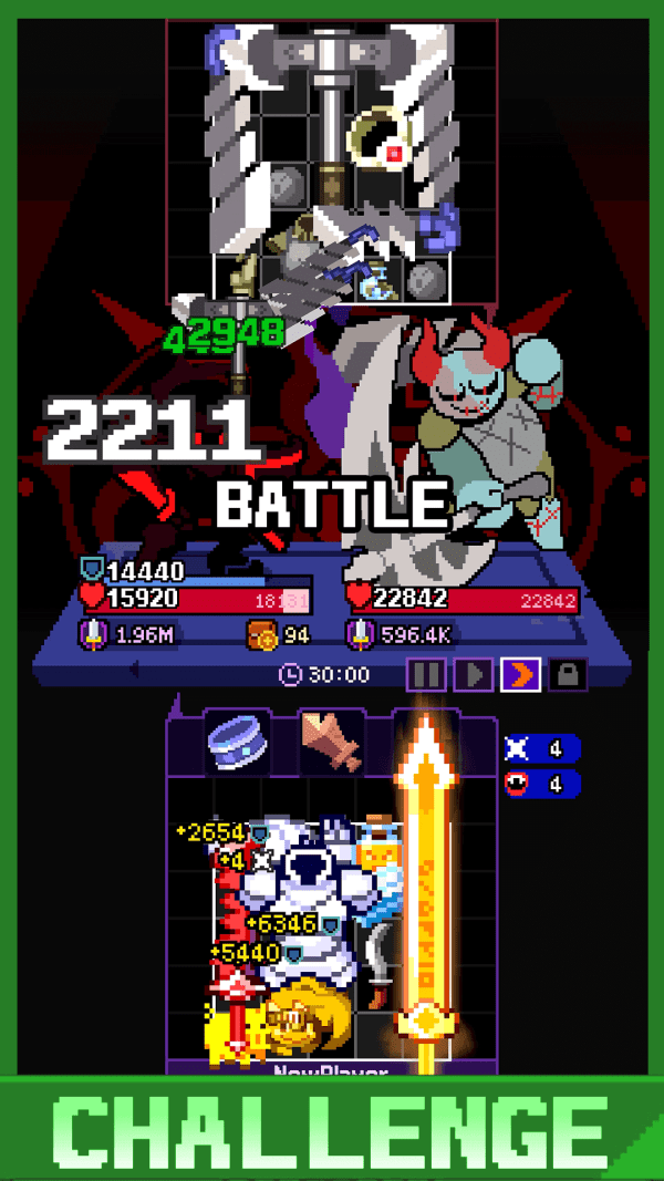 Overgeared Hero: Merge RPG boss challenge gameplay screenshot